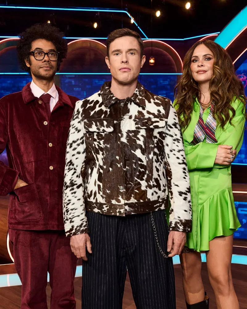Ed Gamble, Richard Ayoade and Joanne McNally pose together